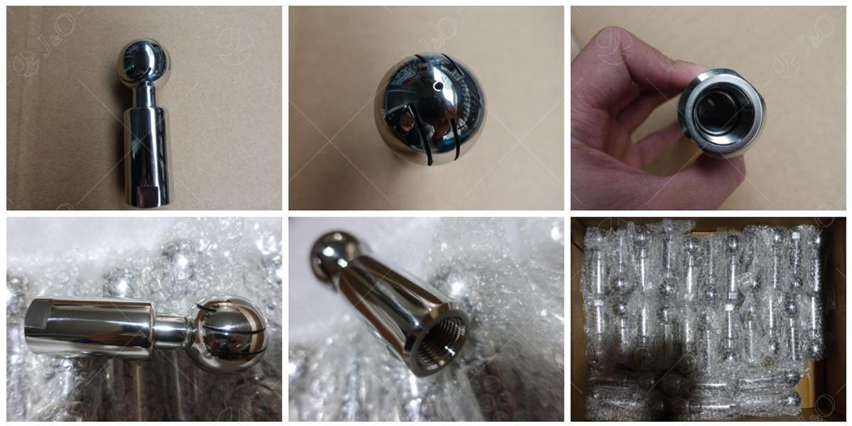 female thread rotary cleaning ball