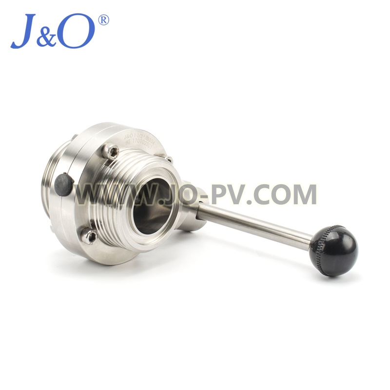 Sanitary Butterfly Valve Male-Male With Square Handle