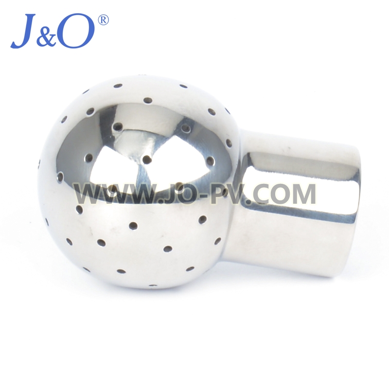 Sanitary Stainless Steel Mirror Polished Bolted Fixed Cleaning Ball