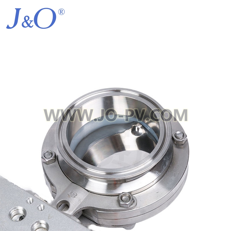 Sanitary Stainless Steel Pneumatic Clamp Powder Butterfly Valve