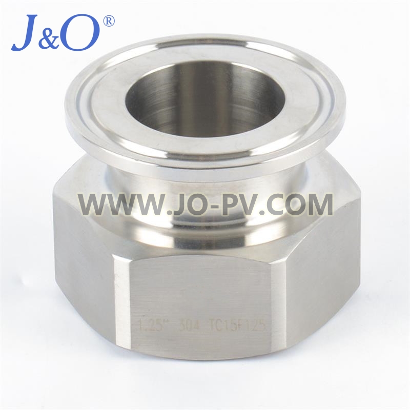 Sanitary Stainless Steel Hexagon Female-Clamped Adapter