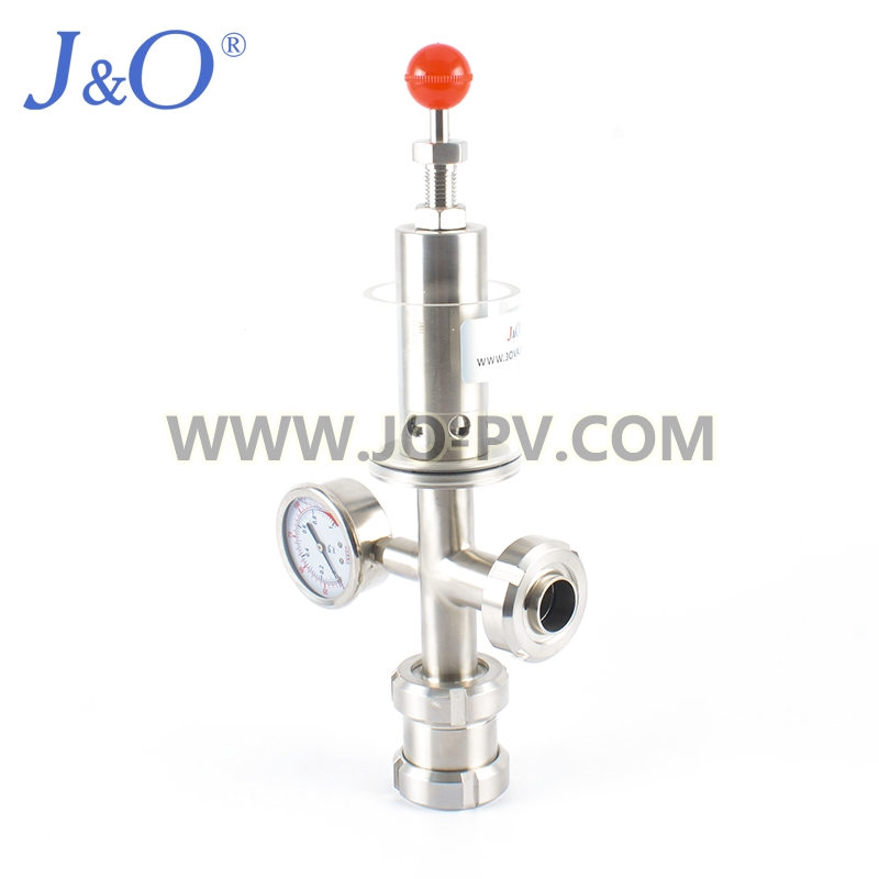 Sanitary Stainless Steel Air Release Valve With Pressure Guage