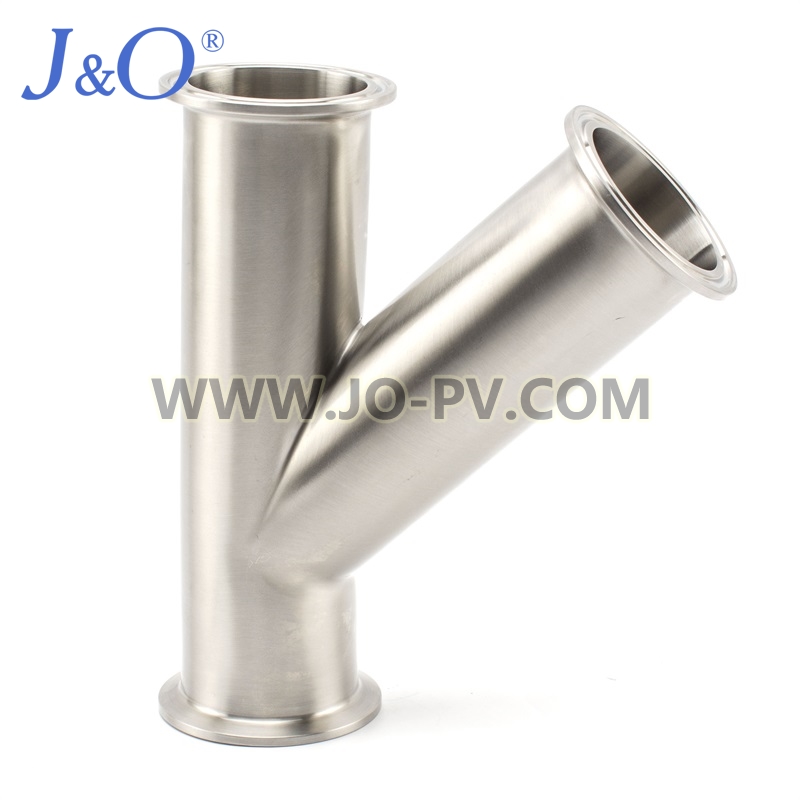 Stainless Steel Sanitary Y Type Lateral Tee Clamped End