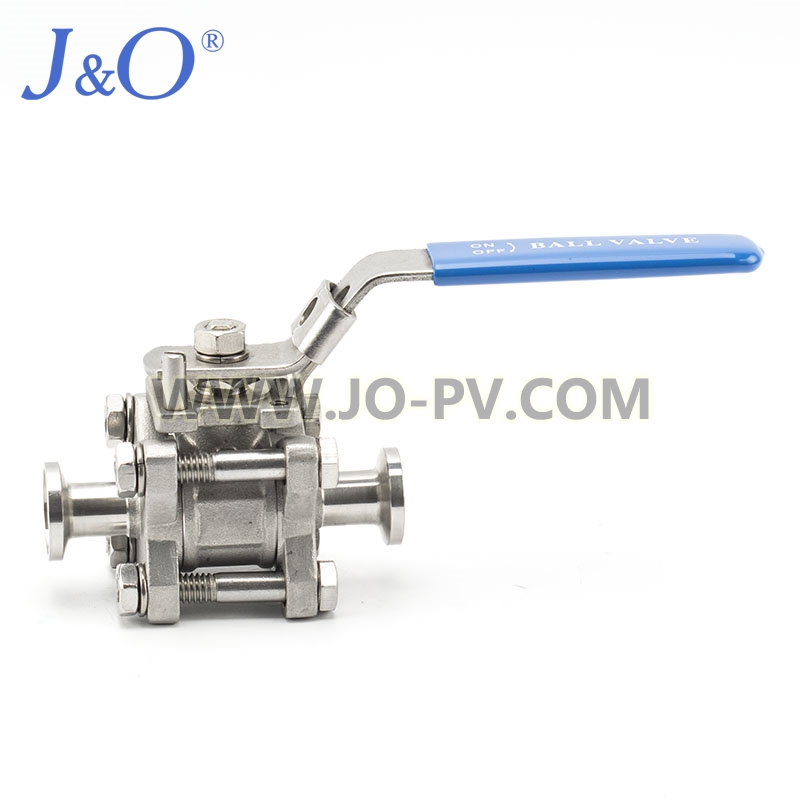 Three-Piece Sanitary T-Clamp Ball valve