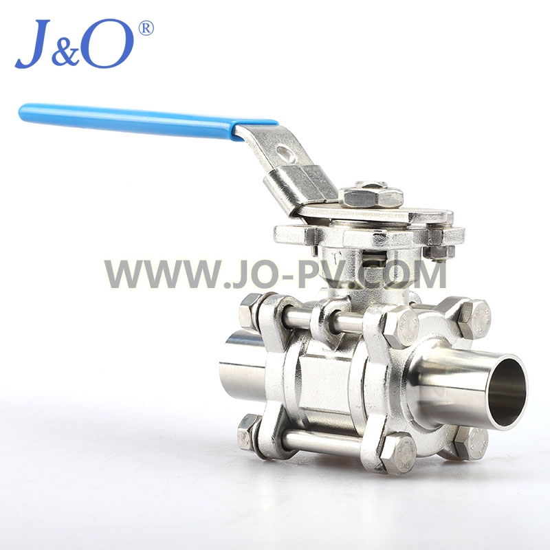 Three-Piece Sanitary Weld High Mount Ball Valve