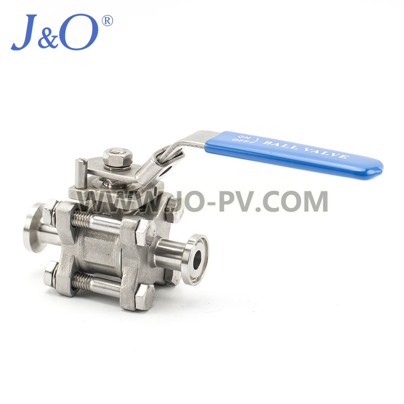 Three-Piece Sanitary T-Clamp Ball valve