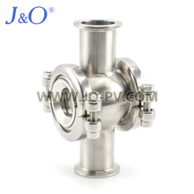 Sanitary Stainless Steel Cross Type Clamped Sight Glass