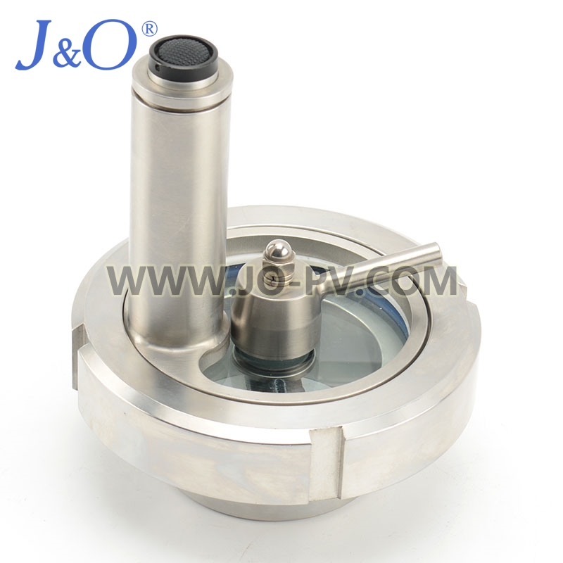 Sanitary Stainless Steel Union Sight Glass With Wiper And Light
