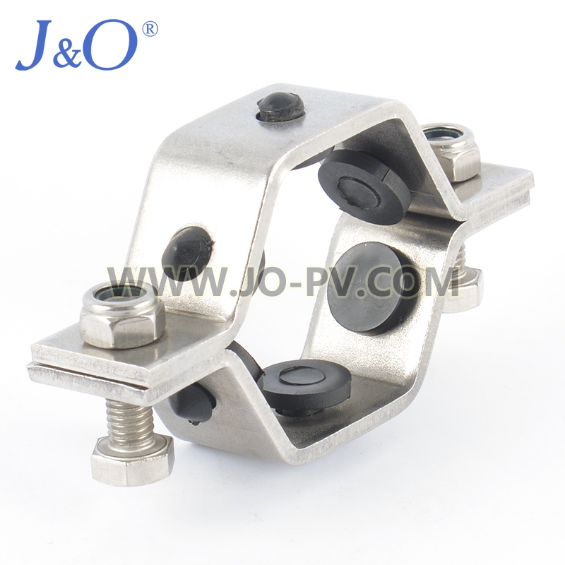 Sanitary Stainless Steel Pipe Holder With Plastic Plate